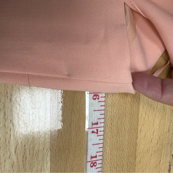 Likely Peach Shania Gown size 4 Ruffle Off the Shoulder Side Slit - Picture 12 of 13